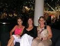 Michelle, Deirdre and Glanda at the airport, New Year's Eve