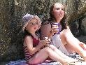 Ruby and Olivia on Stradbroke Island