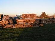 Friday afternoon, more pallets arriving