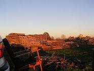A pile of pallets, Friday afternoon