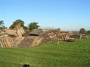 A pile of pallets, Friday morning